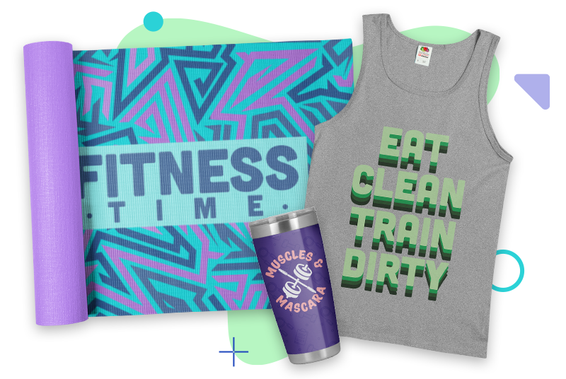 Best personalized fitness gifts! Print-on-demand workout clothes and accessories. 