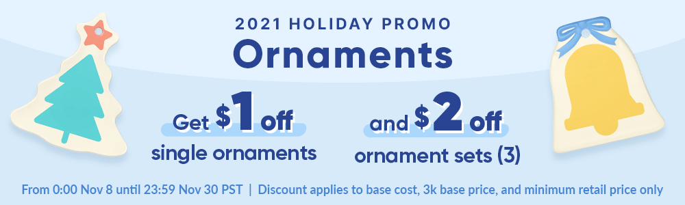 Holiday ornaments promo banner