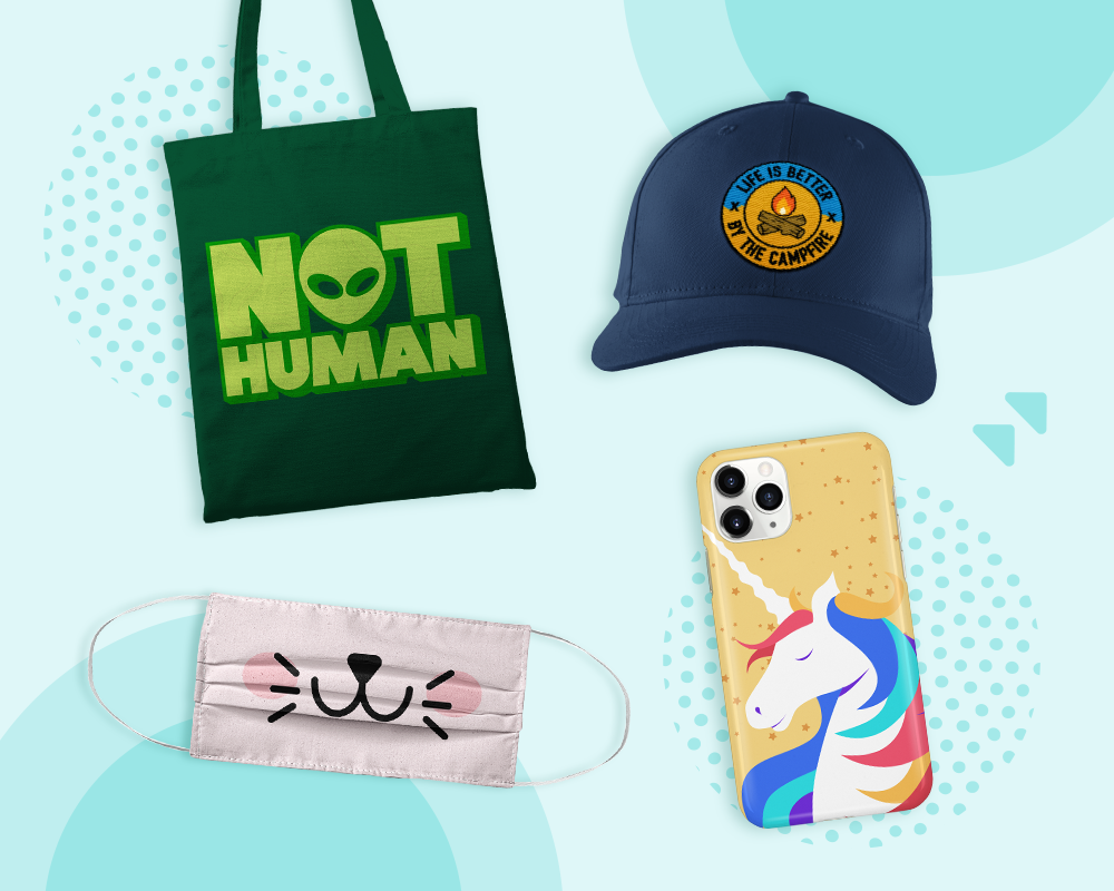Phone cases, face masks and hats are best print-on-demand accesories