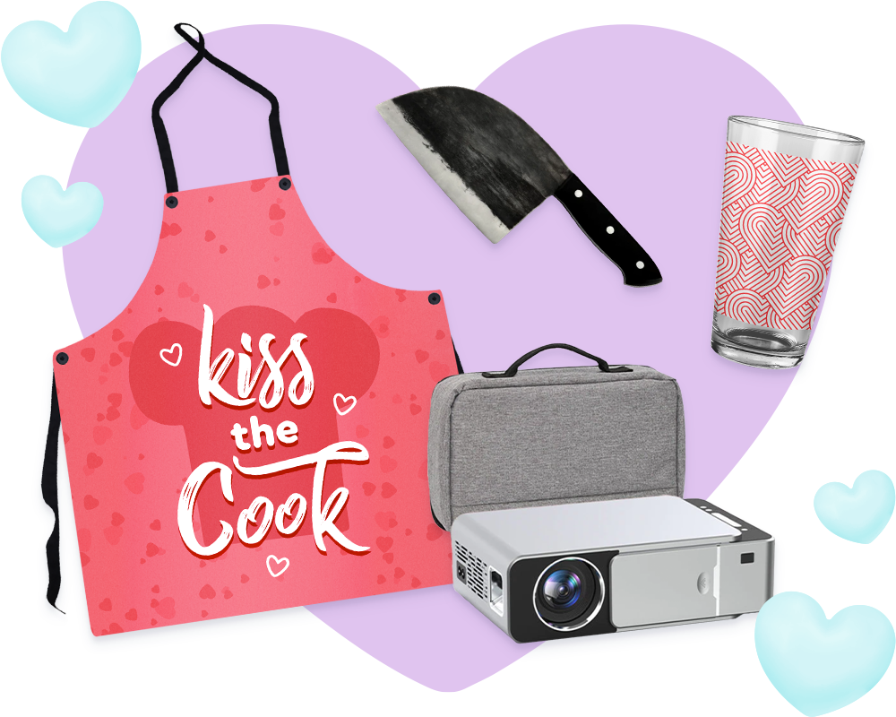 Image showing print-on-demand and dropship products for Valentine’s Day